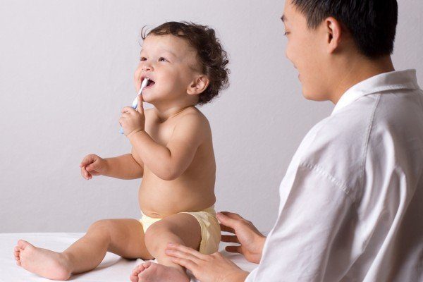 First visit to the dentist and dental care at home