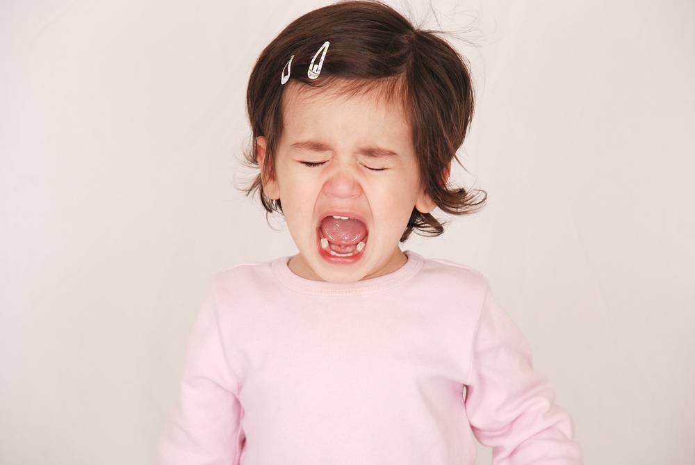 little girl having a tantrum