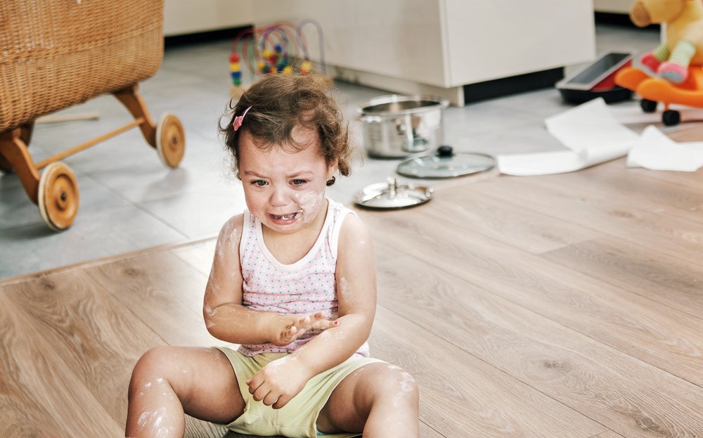 little girl having a tantrum