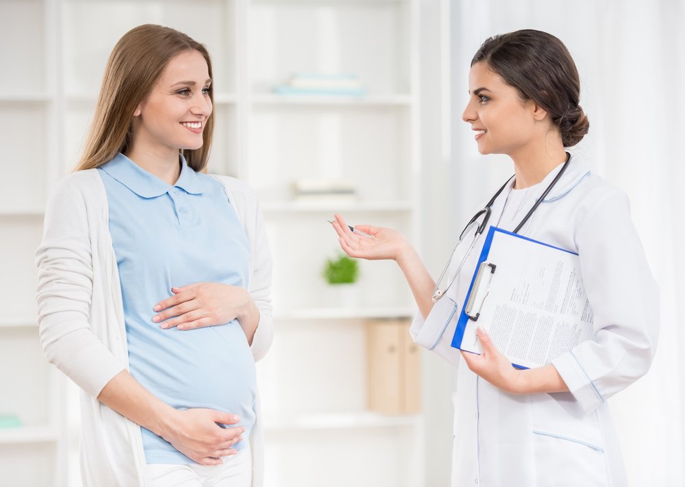 pregnant woman in a doctor's appointment