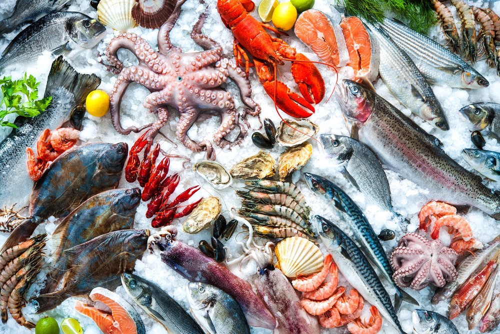 different types of seafood