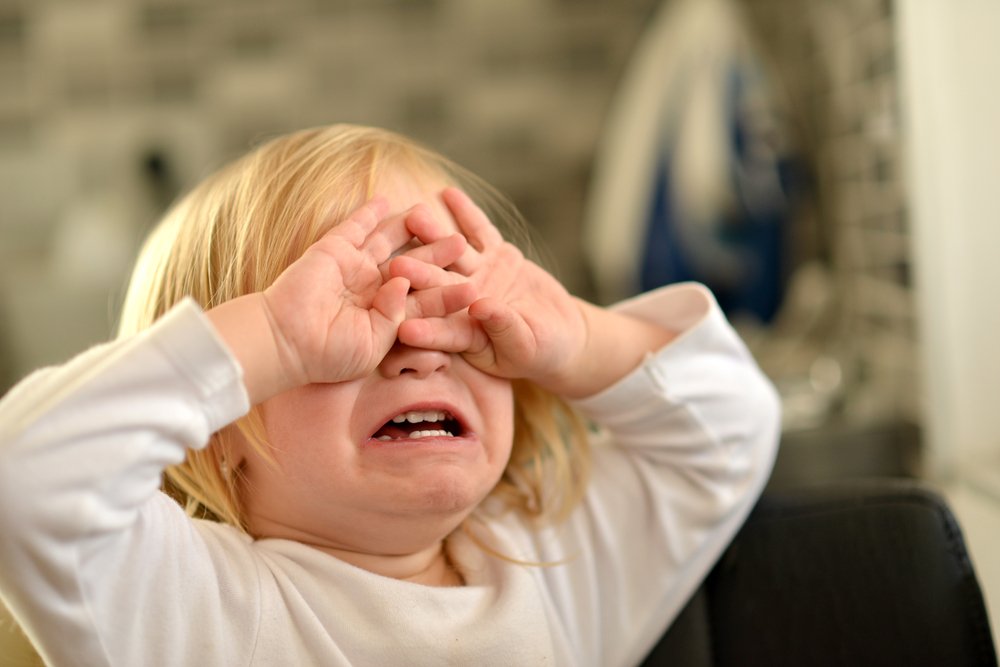 toddler making a tantrum