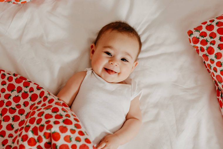 5-month-old baby smiling